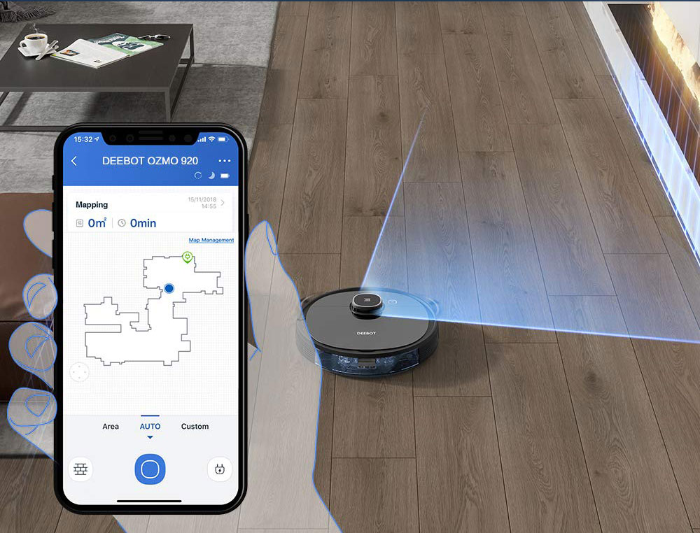 Ecovacs Ozmo 920 Mappa su App